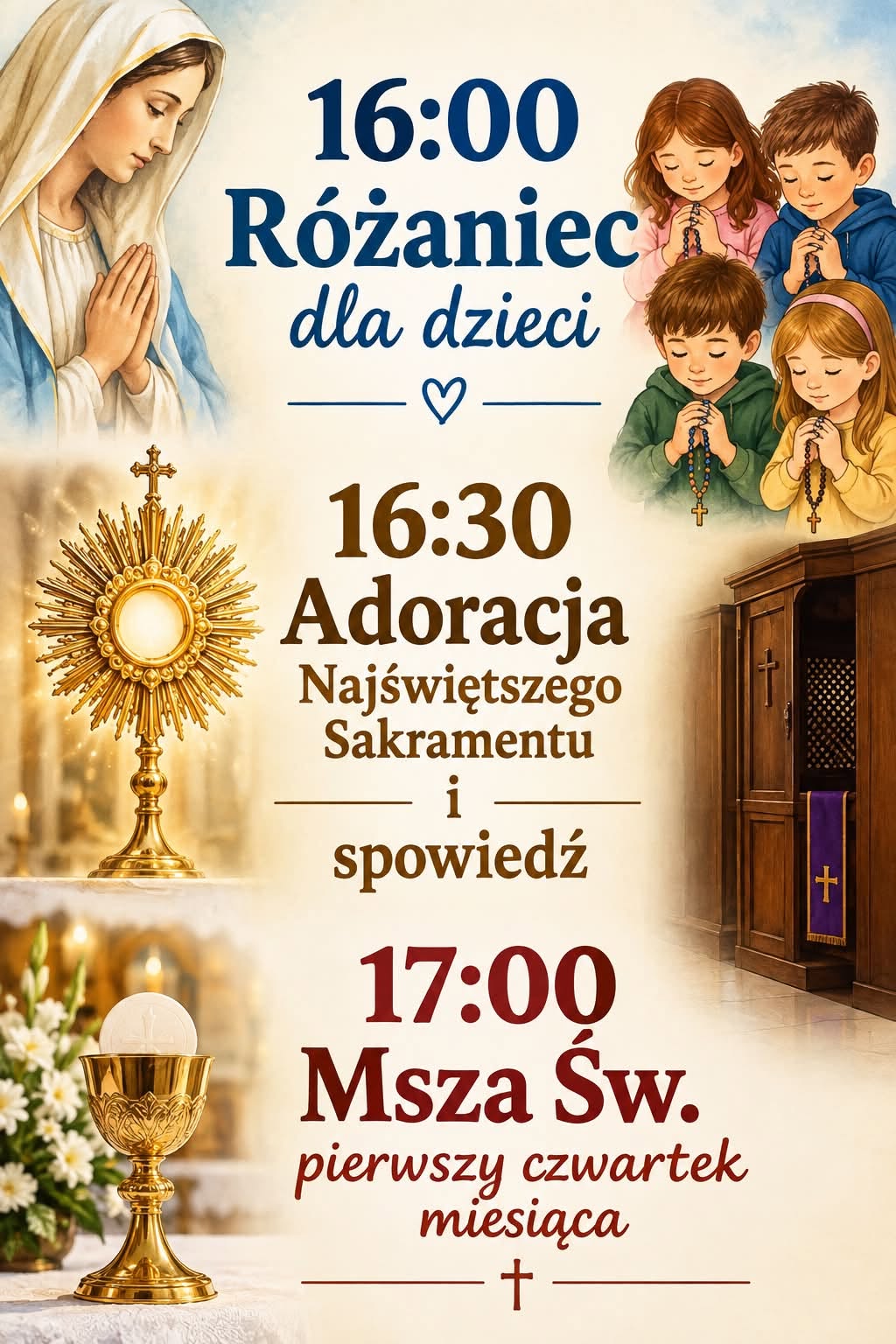 Plakat R&oacute;żaniec dla dzieci